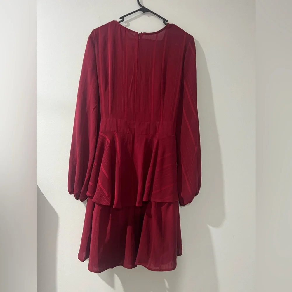 Red long sleeve Showpo dress - Picture 3 of 4